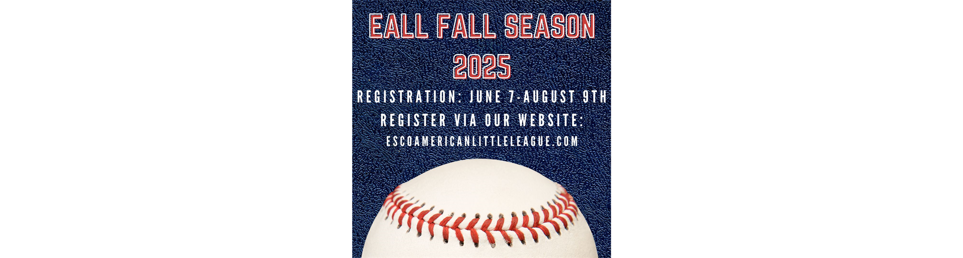FALL REGISTRATION CLOSES AUGUST 9TH!!!